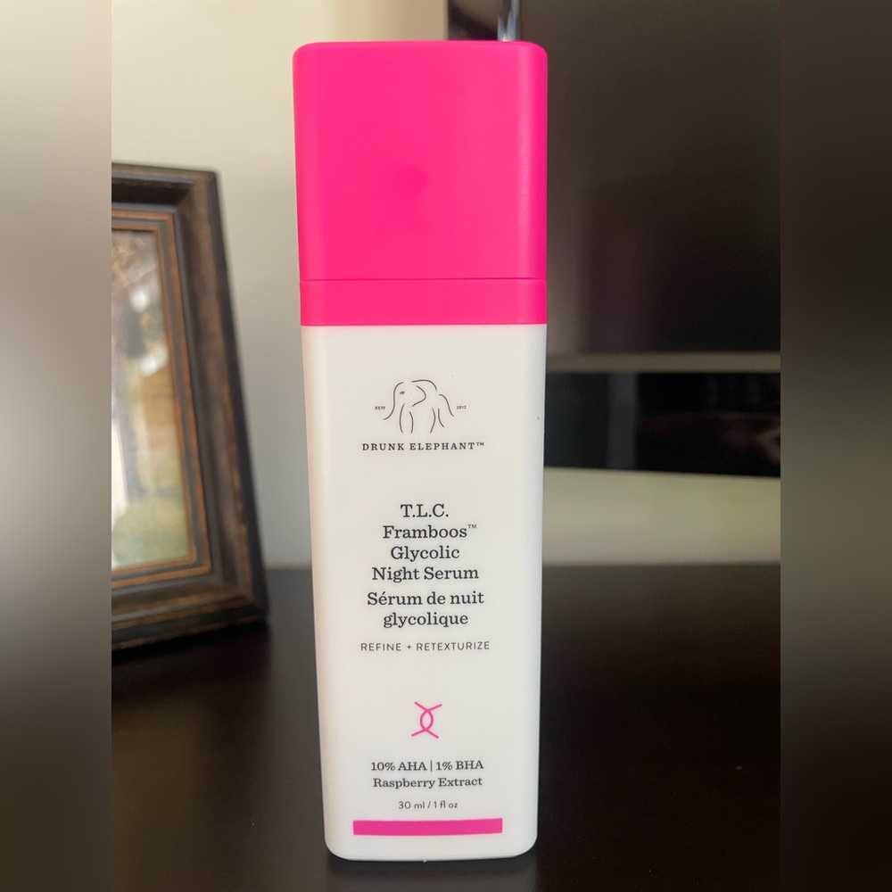 Drunk Elephant T.L.C Framboos Glycolic Night Serum 1.0 oz.  Brand New $90 value